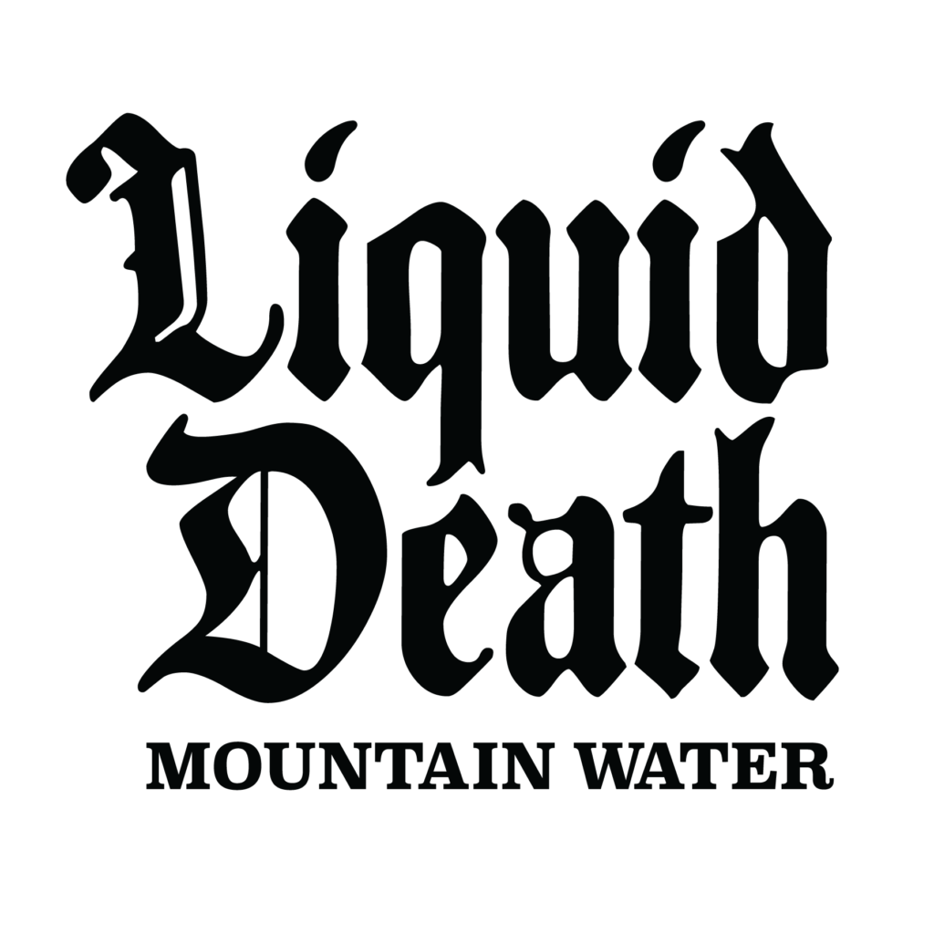 Liquid Death Mountain Water logo design.