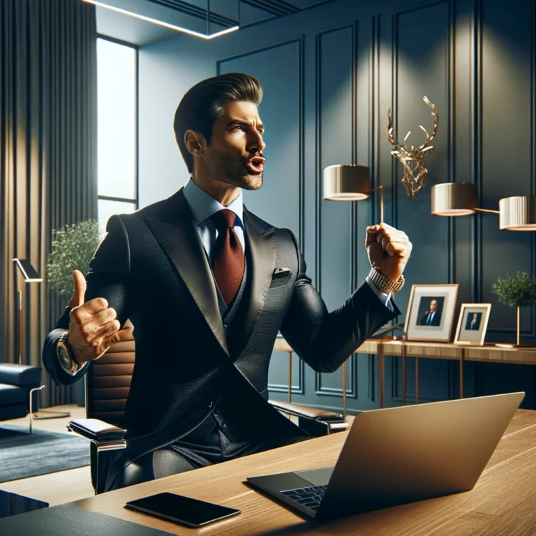 A man in a suit and tie sitting at a table.