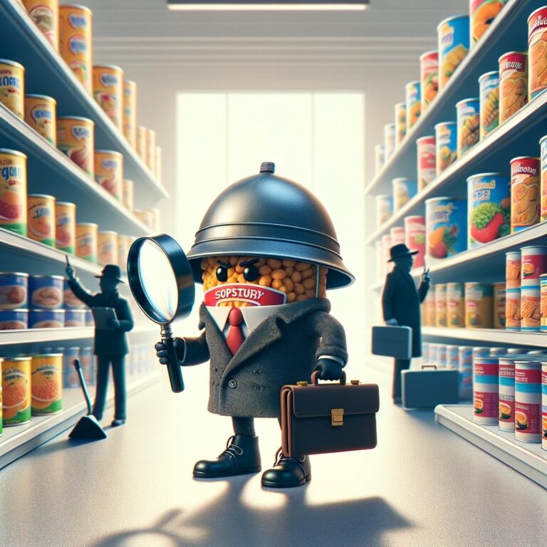 A toy man in a suit and hat holding a magnifying glass.