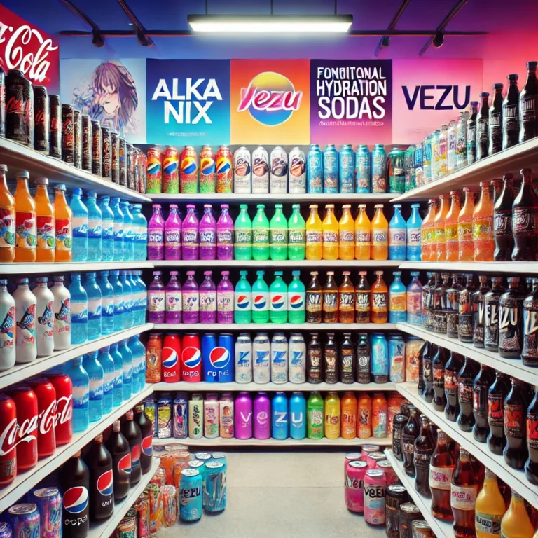 A store filled with lots of soda and drinks.